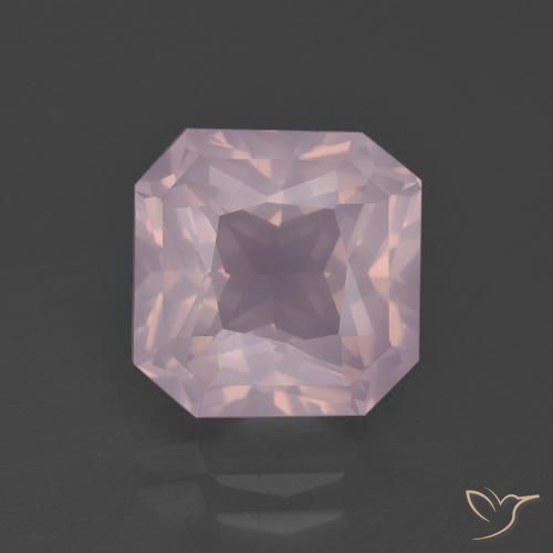 5.31ct Natural Rosa chiclete Quartzo Rosa, Corte Esmeralda, Transparente