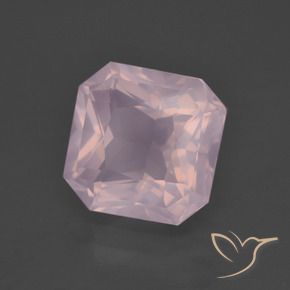Quartzo Rosa Rosa chiclete Natural 5.31ct, Corte Octógono / Esmeralda, Transparente