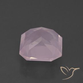 Quartzo Rosa Rosa chiclete Natural 5.31ct, Corte Octógono / Esmeralda, Transparente