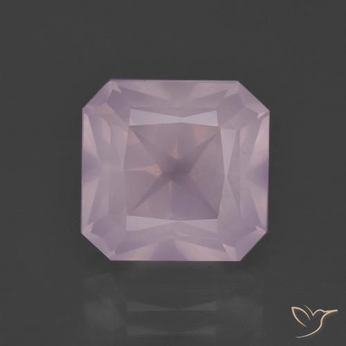 5.91ct Natural Luz rosa Quartzo Rosa, Corte Esmeralda, Transparente