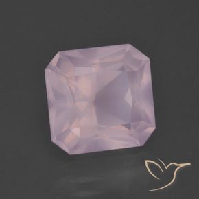 Quartzo Rosa Luz rosa Natural 5.91ct, Corte Octógono / Esmeralda, Transparente