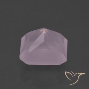 Quartzo Rosa Luz rosa Natural 5.91ct, Corte Octógono / Esmeralda, Transparente