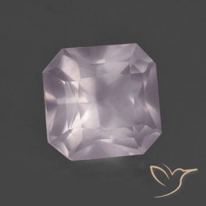 Quartzo Rosa Rosa Claro Rosa Natural 5.13ct, Corte Octógono / Esmeralda, Transparente