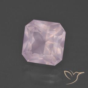 Quartzo Rosa Rosa chiclete Natural 4.73ct, Corte Octógono / Esmeralda, Transparente