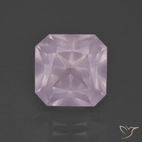 5.50ct Natural Rosa Cereja Claro Quartzo Rosa, Corte Esmeralda, Transparente