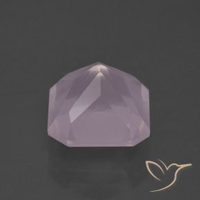 Quartzo Rosa Rosa Cereja Claro Natural 5.50ct, Corte Octógono / Esmeralda, Transparente
