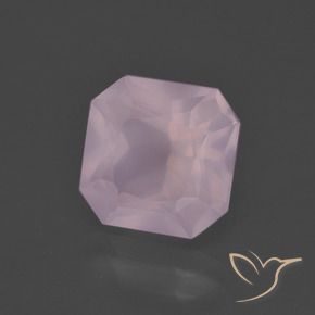 Quartzo Rosa Luz rosa Natural 4.32ct, Corte Octógono / Esmeralda, Transparente