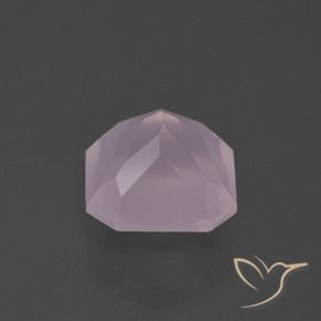Quartzo Rosa Luz rosa Natural 4.32ct, Corte Octógono / Esmeralda, Transparente