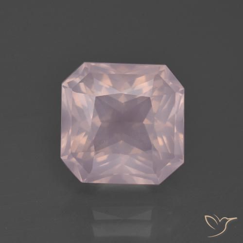 5.31ct Natural Rosa Claro Rosa Quartzo Rosa, Corte Esmeralda, Transparente