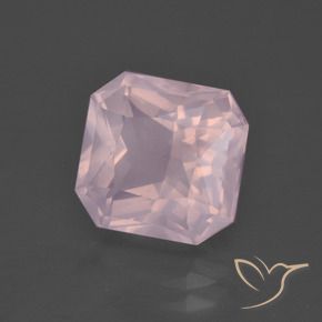 Quartzo Rosa Rosa Claro Rosa Natural 5.31ct, Corte Octógono / Esmeralda, Transparente