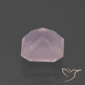 Quartzo Rosa Rosa Claro Rosa Natural 5.31ct, Corte Octógono / Esmeralda, Transparente