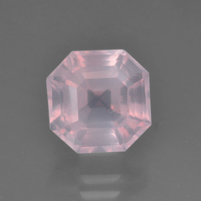 Quartzo Rosa Luz rosa Natural 3.45ct, Corte Esmeralda, Transparente