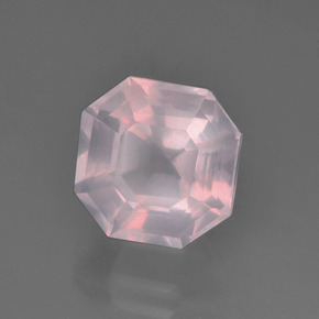 Quartzo Rosa Luz rosa Natural 3.45ct, Corte Esmeralda, Transparente