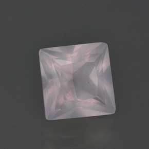 Quartzo Rosa Rosa bem claro Natural 3.04ct, Quadrado, Transparente