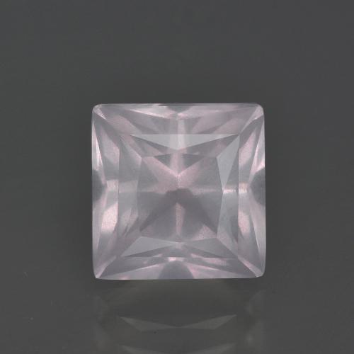 Quartzo rosa rosa natural 3,40ct, quadrado, transparente