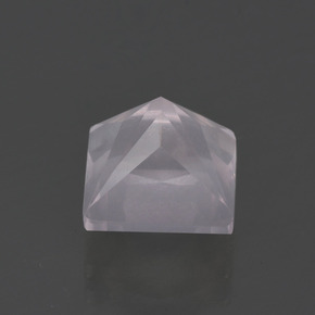 Quartzo rosa rosa natural 3,40ct, quadrado, transparente