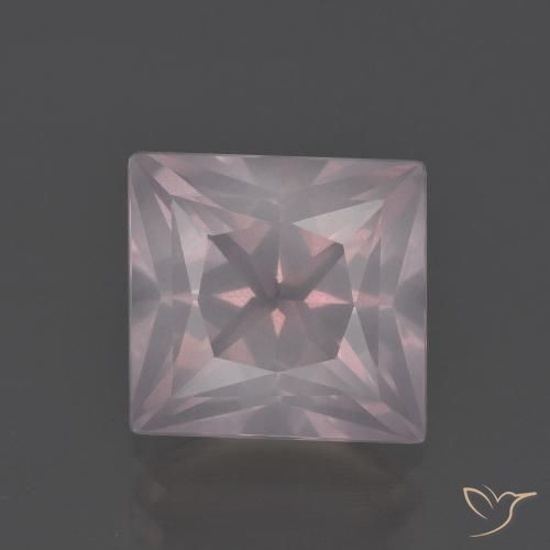 3.97ct Natural Luz rosa Quartzo Rosa, Quadrado, Transparente