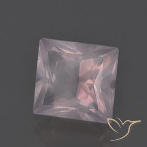 Quartzo Rosa Luz rosa Natural 3.97ct, Quadrado, Transparente
