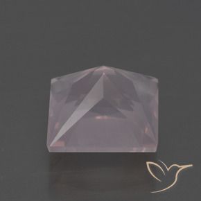 Quartzo Rosa Luz rosa Natural 3.97ct, Quadrado, Transparente
