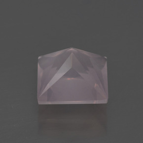Quartzo rosa rosa natural 3,23ct, quadrado, transparente