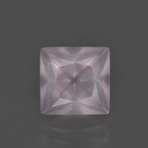 Quartzo rosa rosa natural 2,69ct, quadrado, transparente