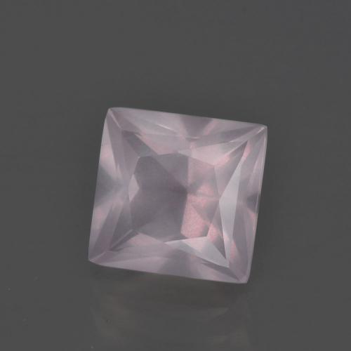 Quartzo rosa rosa natural 2,69ct, quadrado, transparente