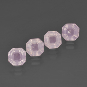 Pedras preciosas de Quartzo Rosa Luz rosa natural de 5.64 ct, Corte Esmeralda, Transparente