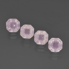 Pedras preciosas de Quartzo Rosa Luz rosa natural de 5.64 ct, Corte Esmeralda, Transparente