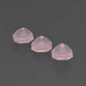 Pedras preciosas de Quartzo Rosa Luz rosa natural de 4.33 ct, Corte Esmeralda, Transparente