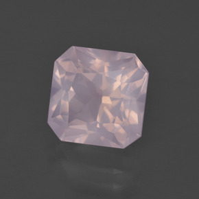 Quartzo Rosa Rosa chiclete Natural 3.47ct, Corte Esmeralda, Transparente