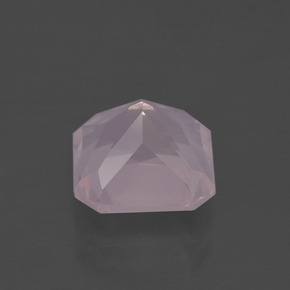 Quartzo Rosa Rosa chiclete Natural 3.47ct, Corte Esmeralda, Transparente
