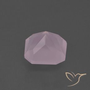 Quartzo rosa rosa natural 3,02ct, corte esmeralda, transparente