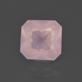 Quartzo Rosa rosa rosa médio Natural 3.37ct, Corte Esmeralda, Transparente