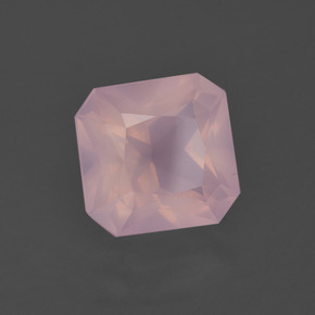 Quartzo Rosa rosa rosa médio Natural 3.37ct, Corte Esmeralda, Transparente