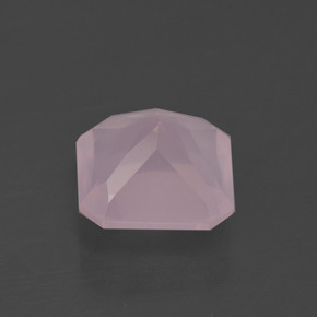 Quartzo Rosa rosa rosa médio Natural 3.37ct, Corte Esmeralda, Transparente