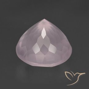 Quartzo Rosa Rosa Claro Rosa Natural 10.68ct, Redondo, Transparente