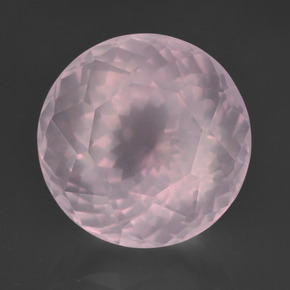 Quartzo rosa rosa natural 13,33ct, corte redondo, transparente