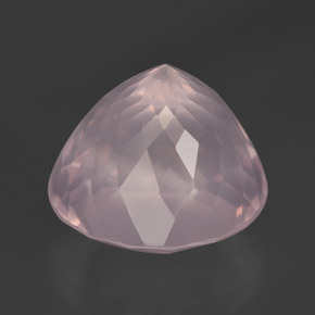 Quartzo rosa rosa natural 13,33ct, corte redondo, transparente