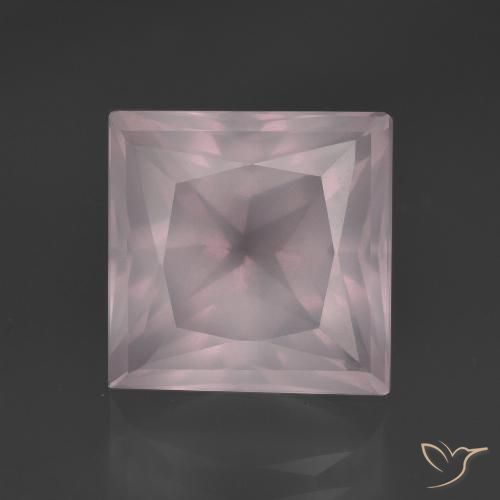 6.71ct Natural Rosa Claro Rosa Quartzo Rosa, Quadrado, Transparente