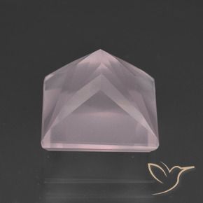 Quartzo Rosa Rosa Claro Rosa Natural 6.71ct, Quadrado, Transparente