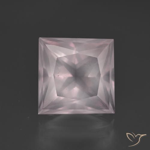 6.40ct Natural Rosa Rosa bem claro Quartzo Rosa, Quadrado, Transparente