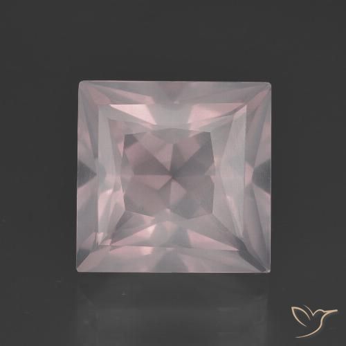 5.77ct Natural Rosa Claro Rosa Quartzo Rosa, Quadrado, Transparente