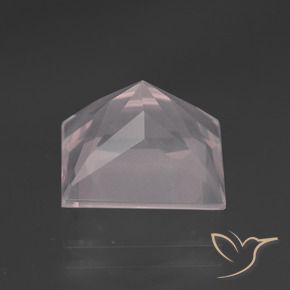 Quartzo Rosa Rosa Claro Rosa Natural 5.77ct, Quadrado, Transparente