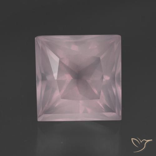 4.26ct Natural Rosa Claro Rosa Quartzo Rosa, Quadrado, Transparente
