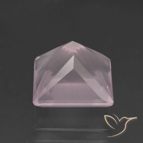 Quartzo Rosa Rosa Claro Rosa Natural 4.26ct, Quadrado, Transparente