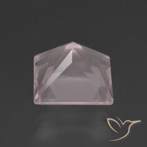 Quartzo Rosa Rosa bem claro Natural 5.46ct, Quadrado, Transparente