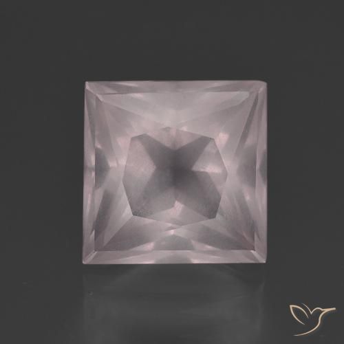 5.60ct Natural Rosa bem claro Quartzo Rosa, Quadrado, Transparente