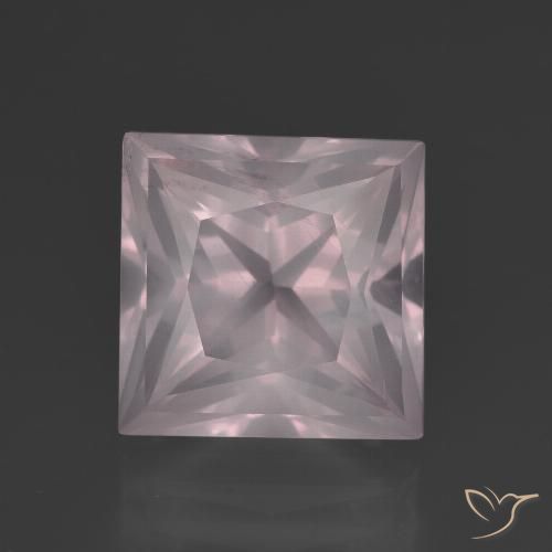 5.63ct Natural Rosa bem claro Quartzo Rosa, Quadrado, Transparente