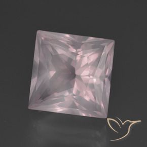 Quartzo Rosa Rosa bem claro Natural 5.63ct, Quadrado, Transparente