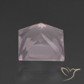 Quartzo Rosa Rosa bem claro Natural 5.63ct, Quadrado, Transparente